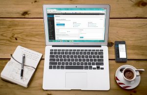 laptop and notebook for wordpress website update